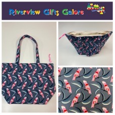 Large Tote Bag With Zip - Galahs Large Tote Bag With Zip - Galahs